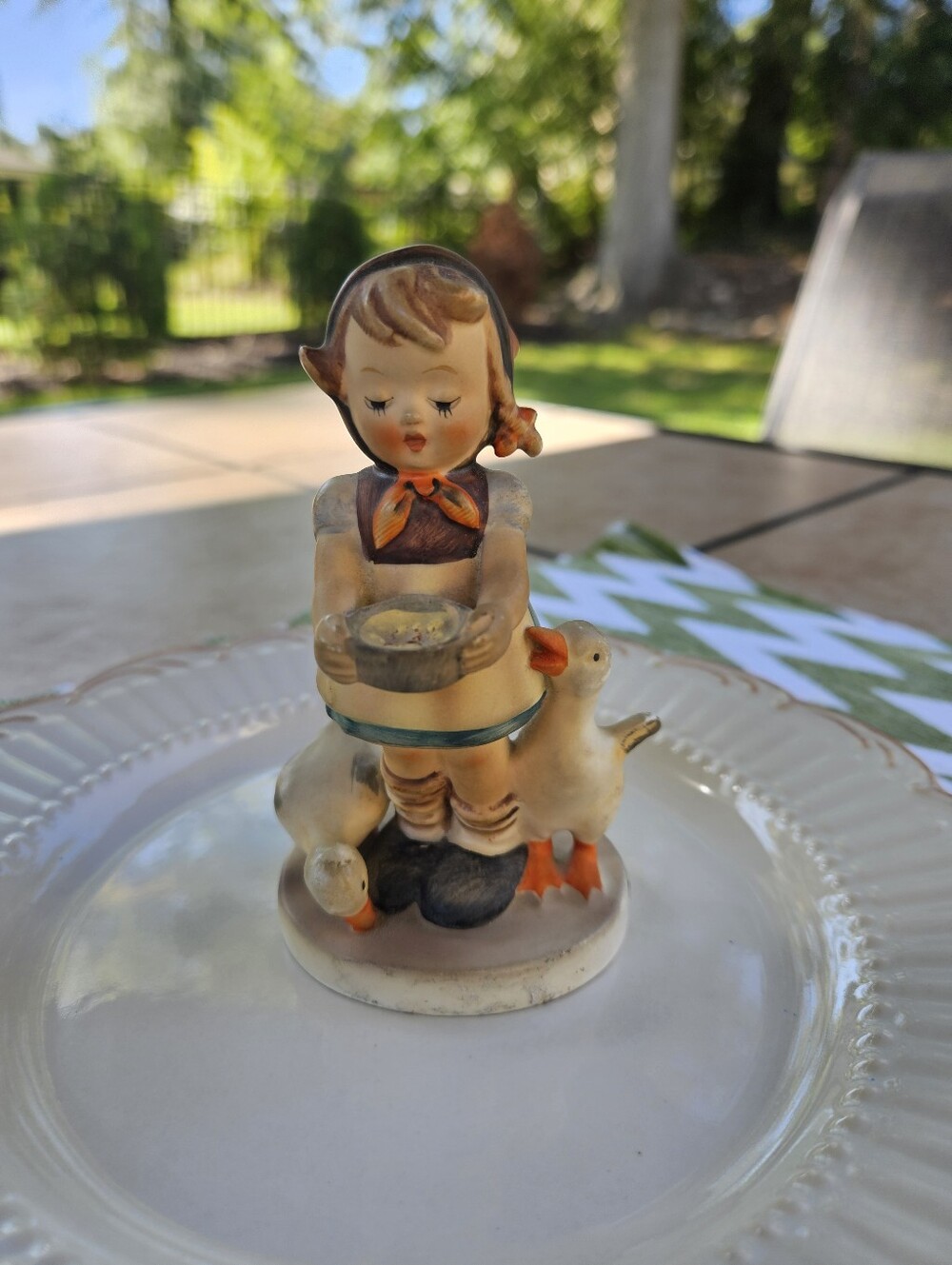 Hummel Figurine with Girl and Goose - "Be Patient"